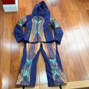 Spyder Navy and Multicolor Ski Jacket